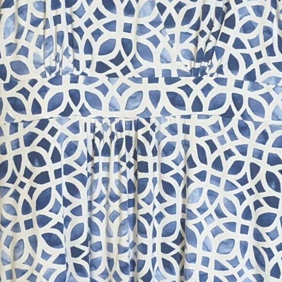 JM Collection Small NWOT Blue and White fall. office resort wear dress. - Picture 3 of 3